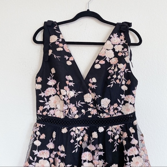 Self Portrait Sleeveless Midnight Floral Dress - Picture 7 of 13